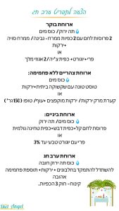תפריט סוכות